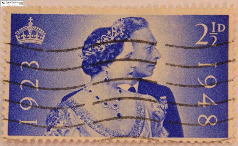 Great Britain 2 1/2 Pence King George VI & Queen Elizabeth Stamp (Scott 267)
