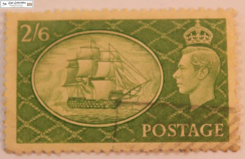 Great Britain 2 Shillings 6 Pence 1951 HMS Victory Stamp (Scott 286)