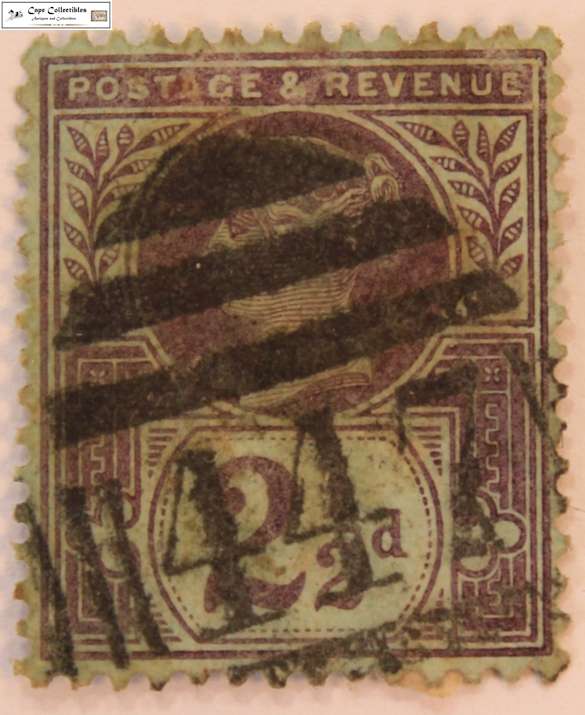 Great Britain 2 1/2 Pence 1887 Queen Victoria Stamp (Scott 114)