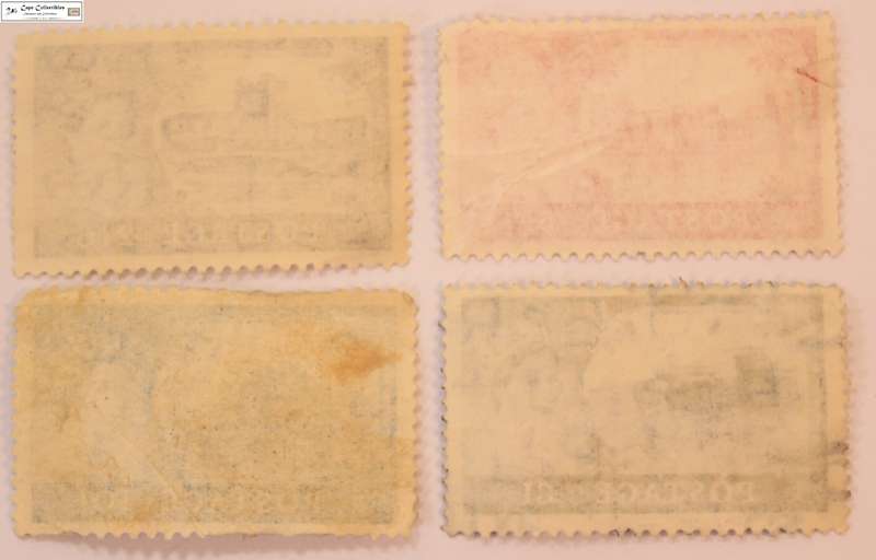 Great Britain 2/6, 5/- 10/- Shilling & 1 Pound 1955 Castle Series (Four) Stamps (Scott309/10/11/12)