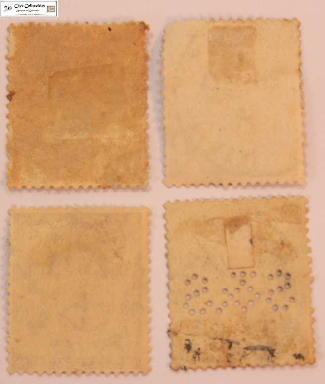 Great Britain 5 Pence, 2x6 Pence & 7 Pence 1912-1924 George V (4x Stamps) (Scott 166-167-194-168)