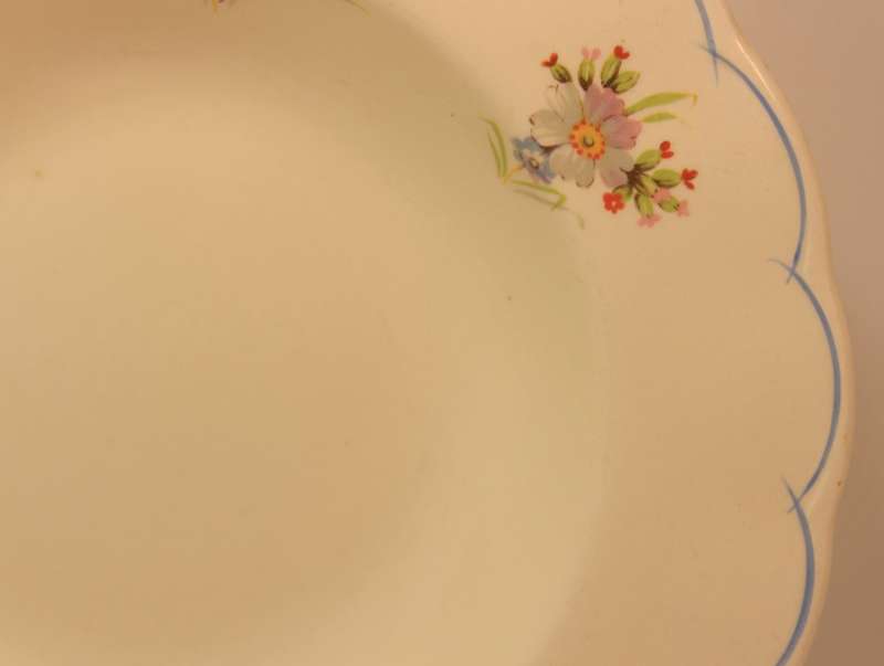 Vintage Grindley Cream Petal Floral Pattern Service Bowl