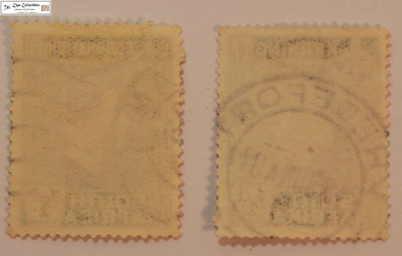 South Africa 2 x  1/2 Penny 1937 George VI Coronation Stamp (Scott 74)