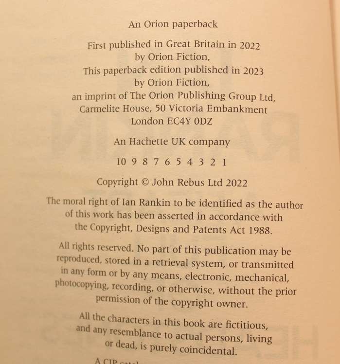 A Heart Full Of Headstones by Ian Rankin Softcover Book
