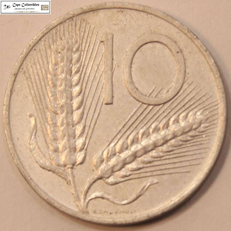 Italy 10 Lire 1953 Coin Circulated