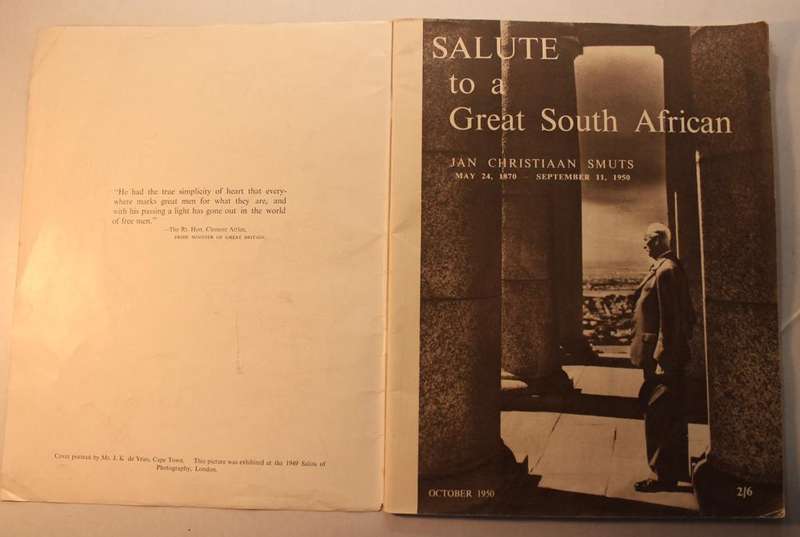 Salute To A Great South African Jan Christiaan Smuts 1950 Softcover Book