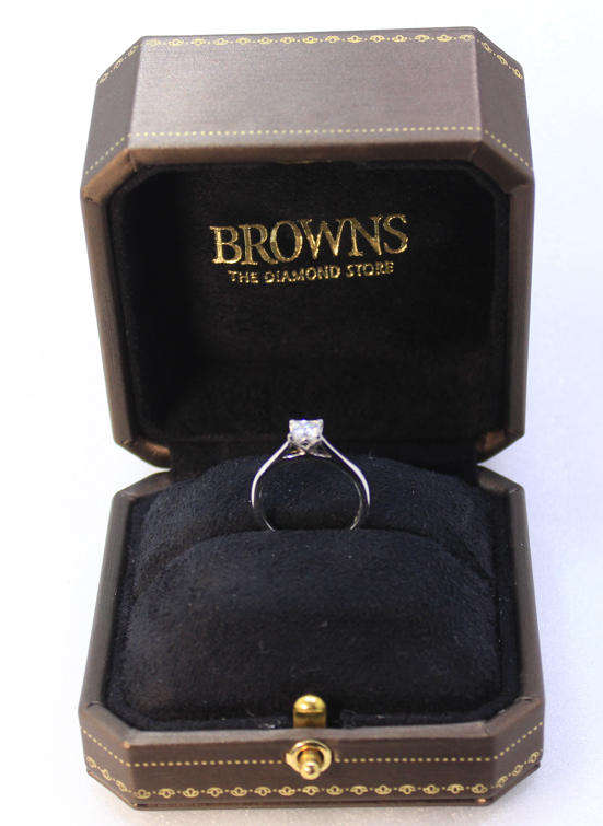 Princess Diamond Solitaire Ring in 18ct White Gold