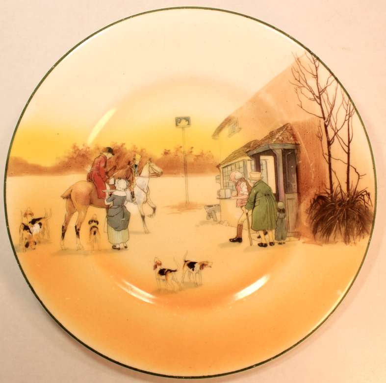 Antique Royal Doulton Medium Decorative Plate E3802 John Peel Hunting Scenes