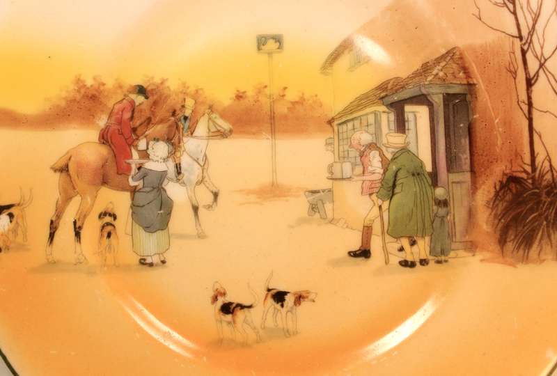 Antique Royal Doulton Medium Decorative Plate E3802 John Peel Hunting Scenes