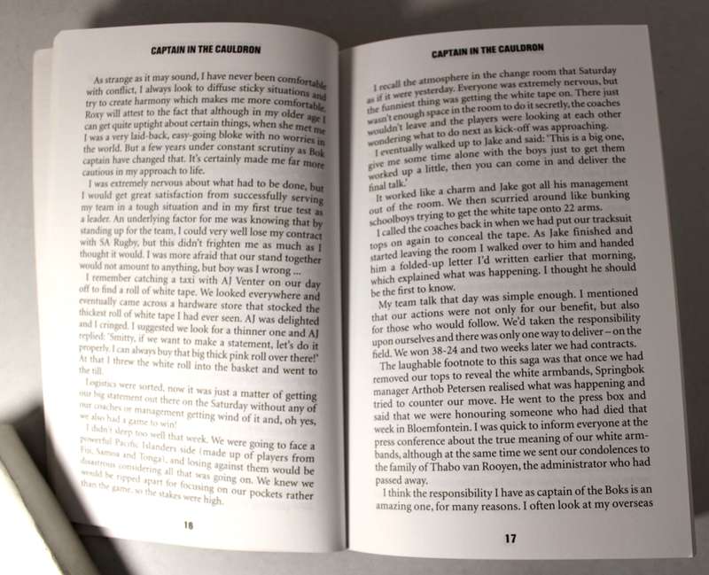 Captain In The Cauldron The John Smit Story John Smit with Mike Greenaway Softcover Book