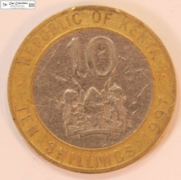 Kenya 10 Shillings 1997 Coin Circulated