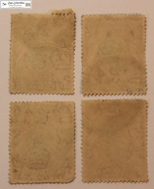 4 x Kenya, Uganda and Tanganyika 1 Cent 1935 Kavirondo Cranes Stamps (Scott 46)