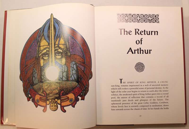King Arthur's Return Celtic Art by Courtney Davis HardSoftcover Book