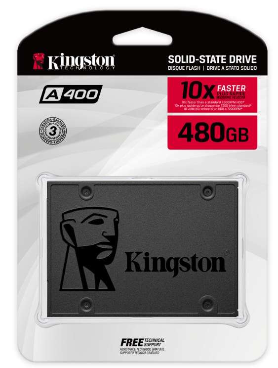 Kingston Solid State Drive A400 480GB SSD Sealed.