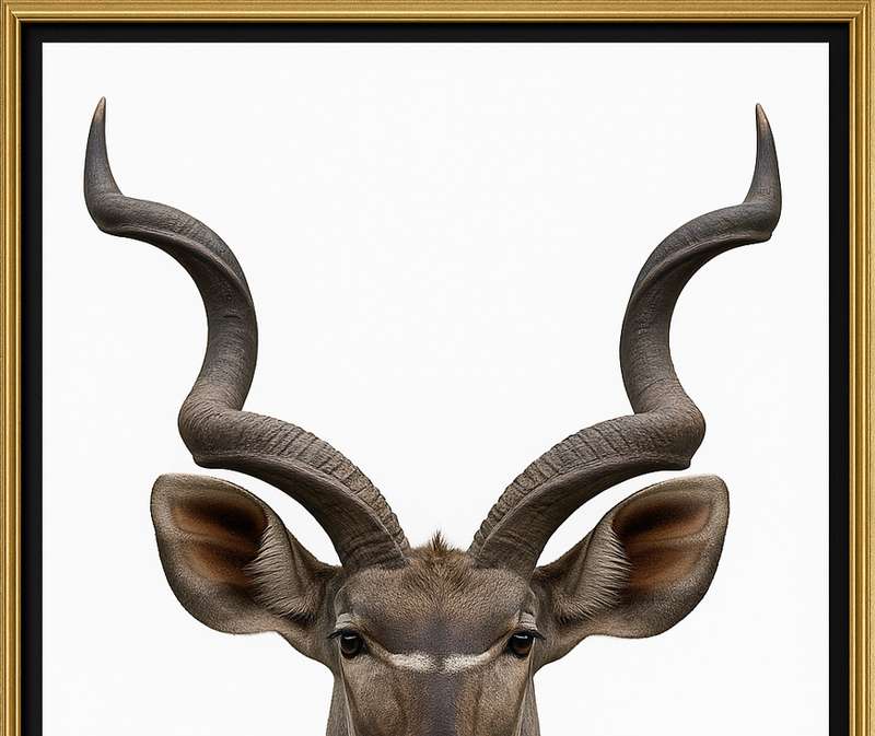 Kudu Front On View Digital Download Image For Printing and Framing