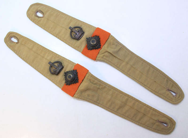 WW2 SAAF Lieutenant Colonel Shoulder Epaulette with Pips and Crown Badges