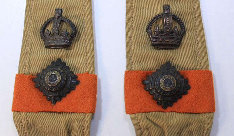 WW2 SAAF Lieutenant Colonel Shoulder Epaulette with Pips and Crown Badges