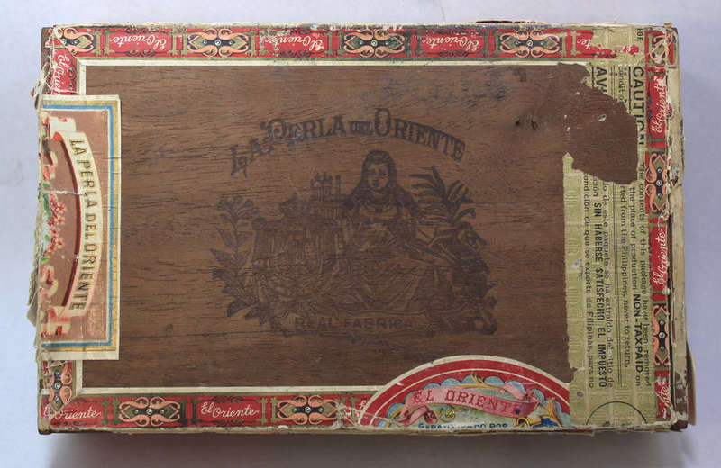Vintage La Perla Del Oriente Manila Philippines Cigar Box