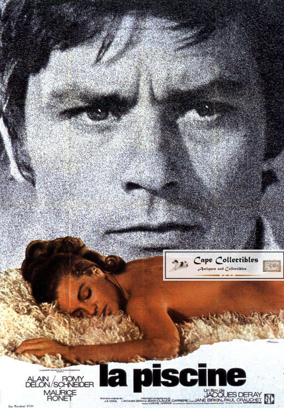 Vintage Film Noir La Piscine (Alain Delon) French Poster Digital Download