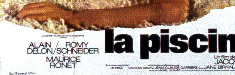 Vintage Film Noir La Piscine (Alain Delon) French Poster Digital Download