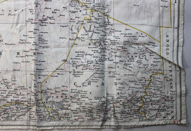 WW2 RAF and UDF Pilots Silk Escape Map Grid K2/K1 North Africa & K1/K2 Cyrenaica