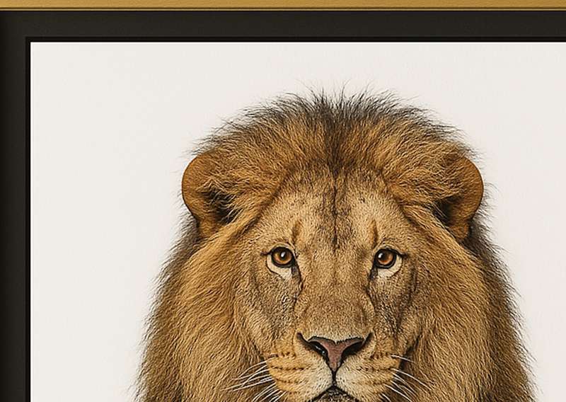 Lion Front On View Digital Download Image For Printing and Framing