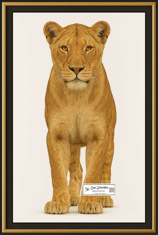 Lioness Front On View Digital Download Image For Printing and Framing