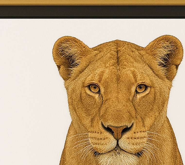 Lioness Front On View Digital Download Image For Printing and Framing