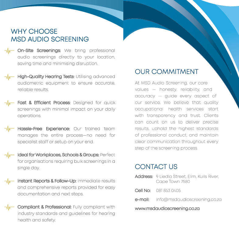 MSD Audio Screening for Onsite Hearing Tests (Cape.)
