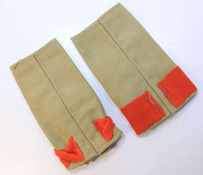 WW2 SAAF Major Shoulder Epaulette with Kings Crown Embroided Badges