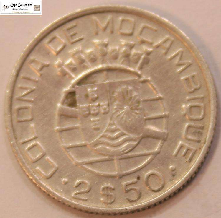 Mozambique 2.50 Escudos 1942 Coin Circulated