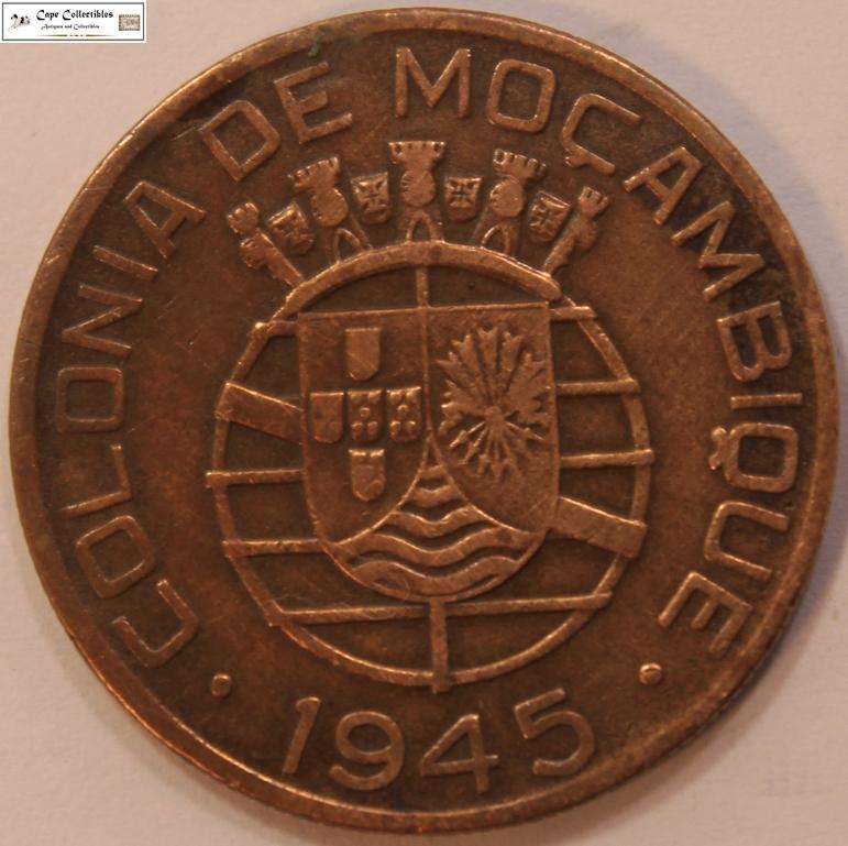 Mozambique 1 Escudo 1945 Coin Circulated