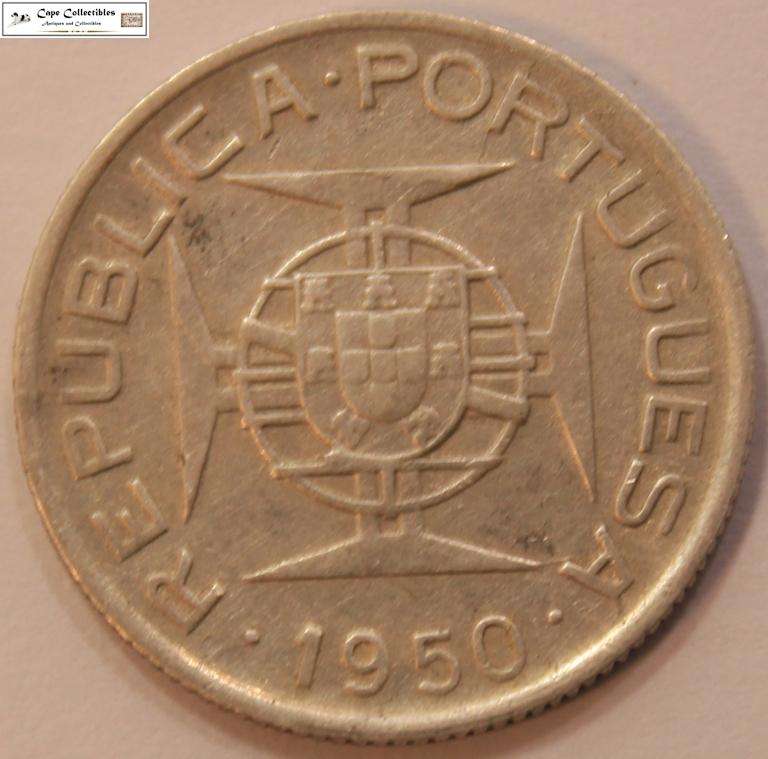Mozambique 2.50 Escudos 1950 Coin Circulated