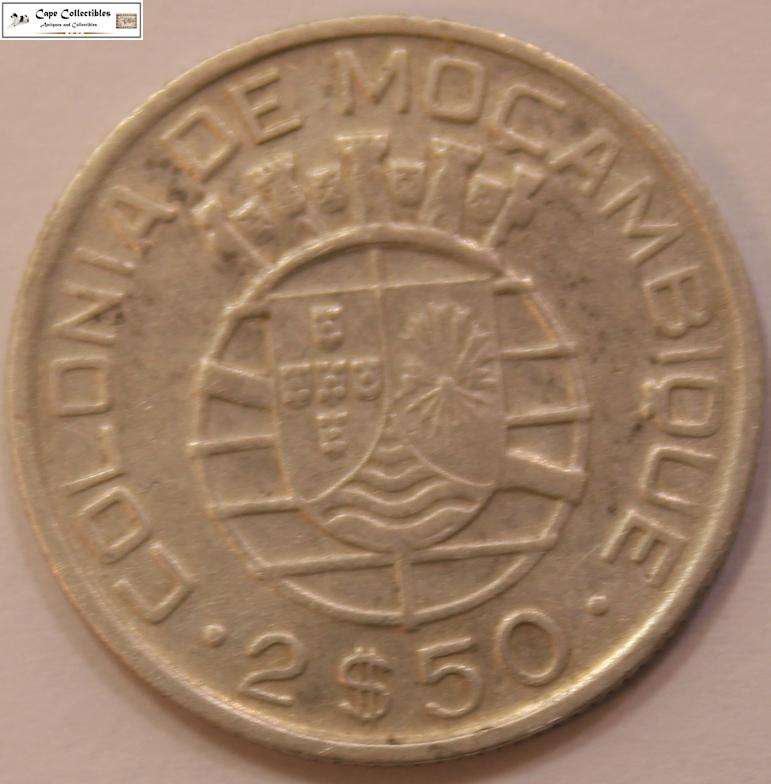Mozambique 2.50 Escudos 1950 Coin Circulated