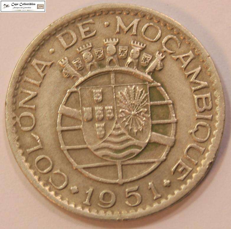 Mozambique 1 Escudo 1951 Coin Circulated