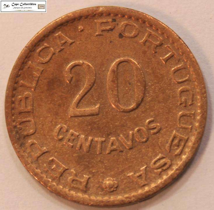 Mozambique 20 Centavos 1961 Coin Circulated