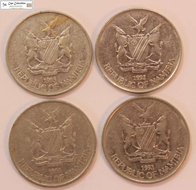 Namibia 4 x 50 Cent 1993 Coins (Four Coins) Circulated