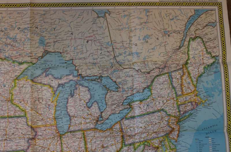 National Geographic Folded Map of The United States September 1982