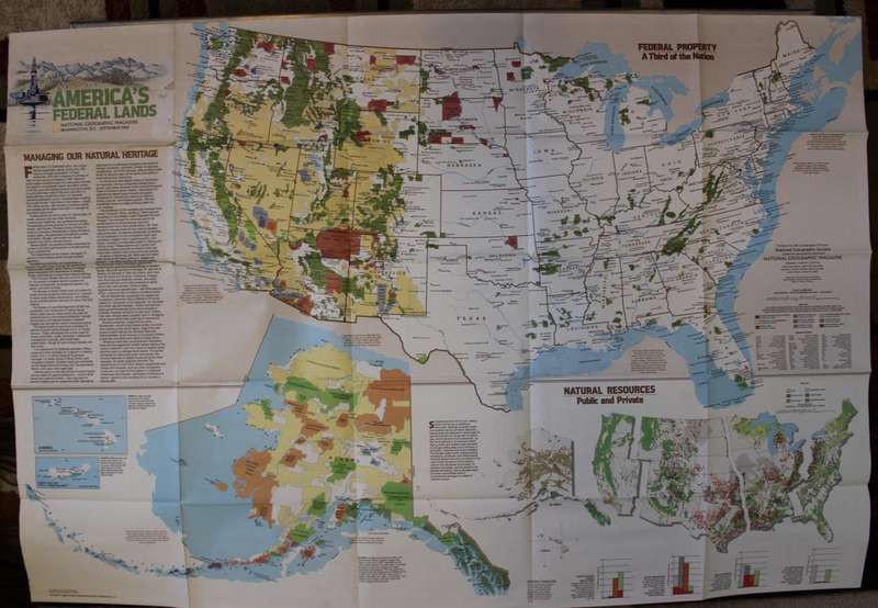 National Geographic Folded Map of The United States September 1982