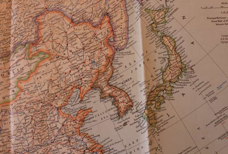 National Geographic Folded Map of Asia and Adjacent Areas March 1951