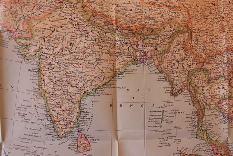 National Geographic Folded Map of Asia and Adjacent Areas March 1951