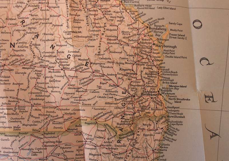 National Geographic Folded Map of Australia March 1948