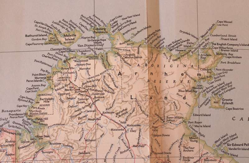 National Geographic Folded Map of Australia March 1948