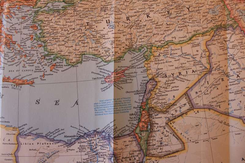 National Geographic Folded Map of Europe and the Near East June 1949