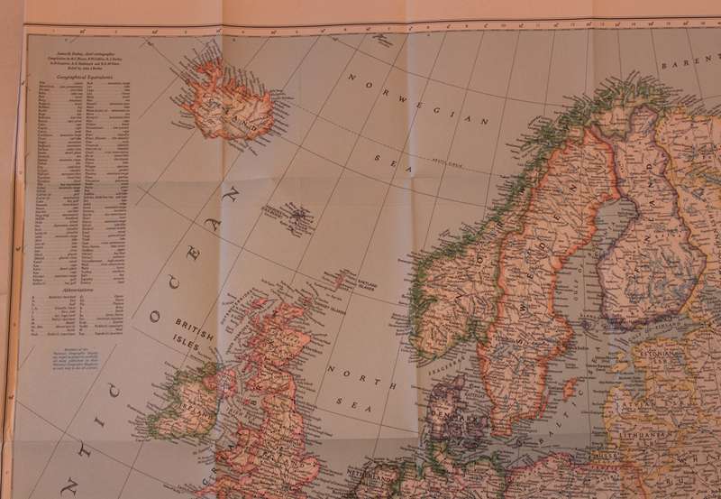 National Geographic Folded Map of Europe and the Near East June 1949