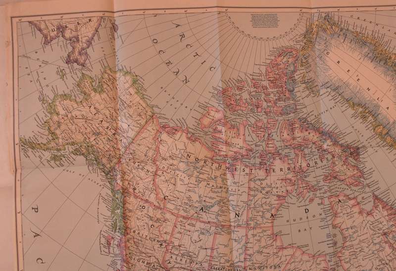 National Geographic Folded Map of Continental North America March 1952