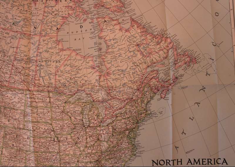 National Geographic Folded Map of Continental North America March 1952