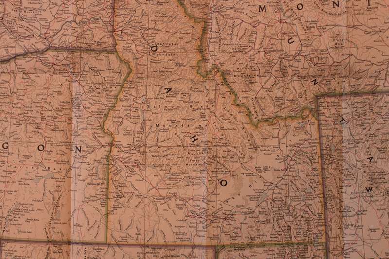 National Geographic Folded Map Of The North West United States June 1950