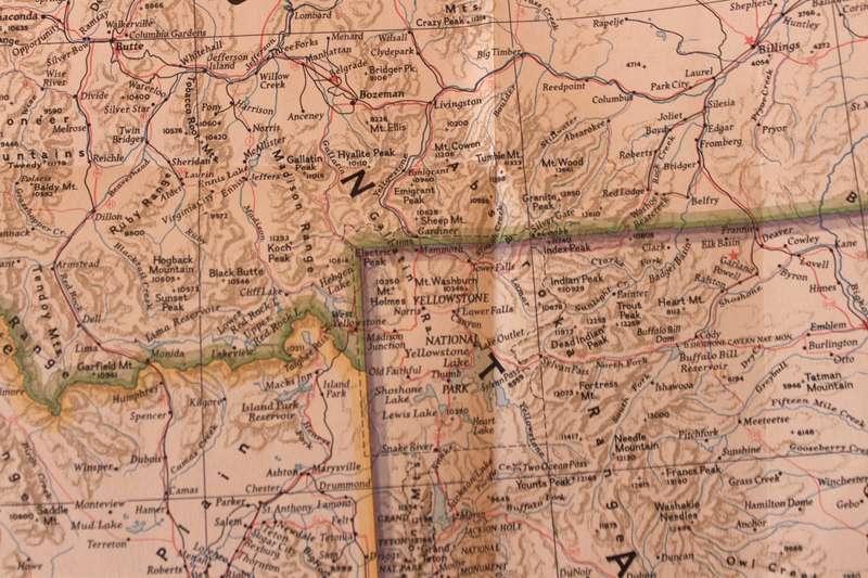 National Geographic Folded Map Of The North West United States June 1950