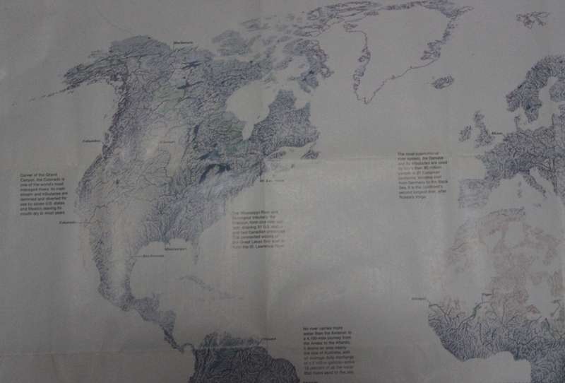 National Geographic Folded Map World Of Rivers April 2010